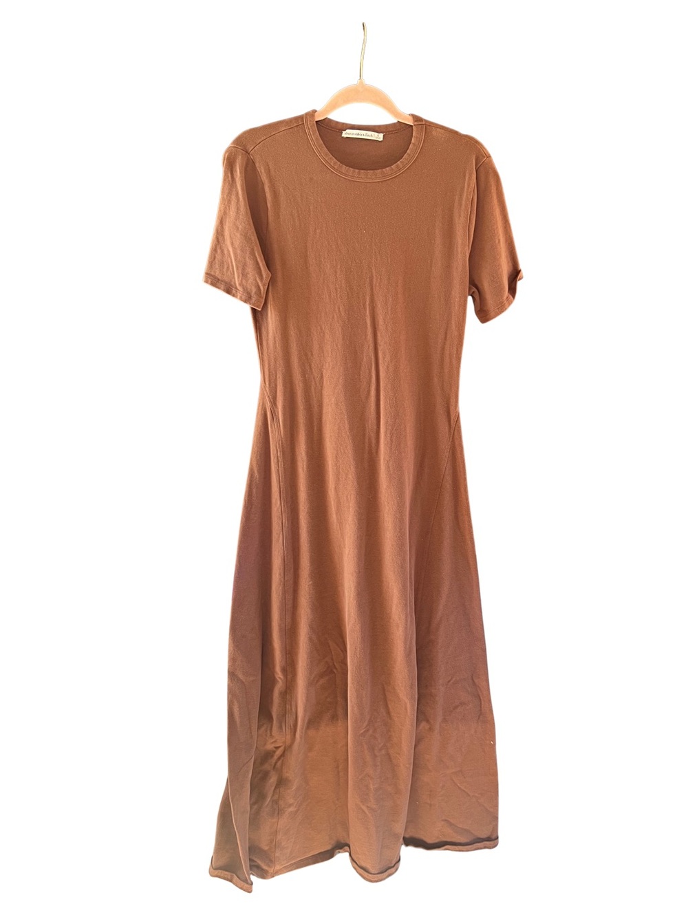 Abercrombie & Fitch Rust Brown Short-Sleeve Maxi Dress